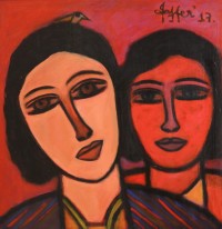 Wahab Jaffar, 24 x 24 Inch, Acrylic on Canvas, Figurative Painting, AC-WJF-028